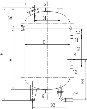 ZK型搪玻璃貯罐(儲罐)設計圖紙02